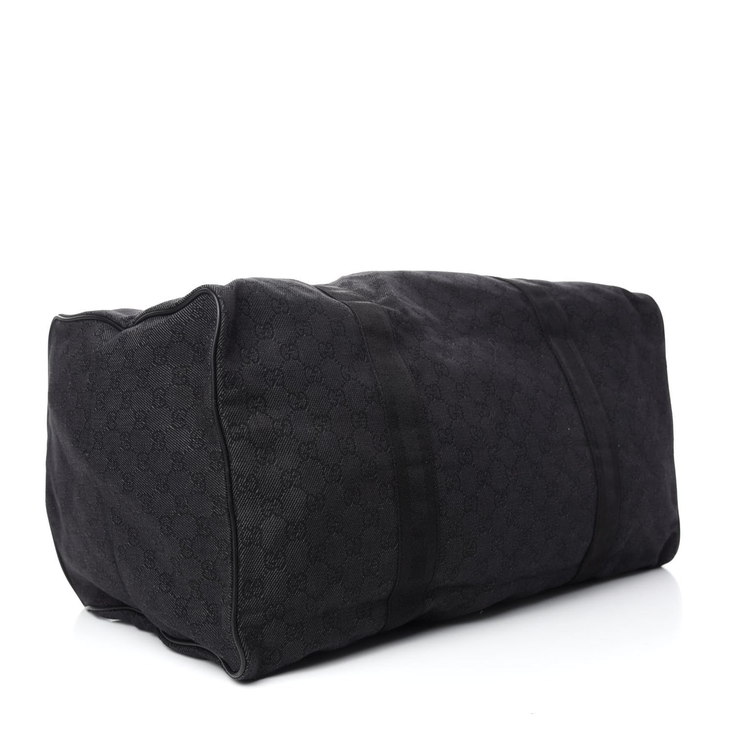 Denim Monogram Large Collapsible Carry On Duffle Black