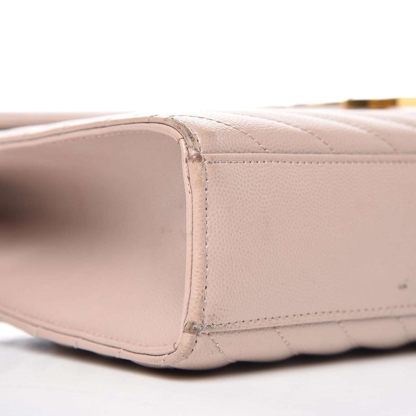 Grain De Poudre Matelasse Chevron Large Monogram Satchel Rose Antic