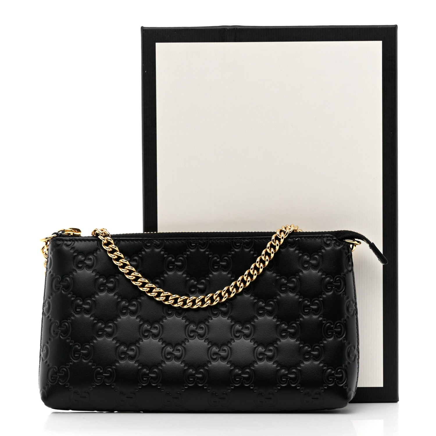 Gucci Guccissima Signature Wrist Wallet Black 9 of 9