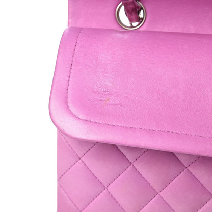 Chanel Lambskin Quilted Medium Double Flap Light Purple 13 of 17