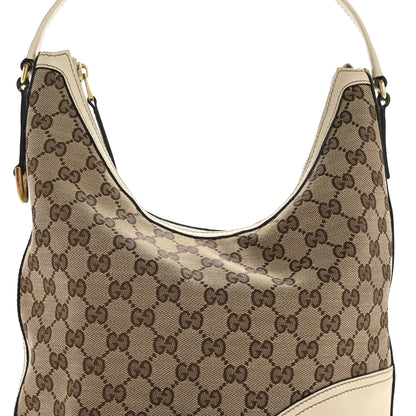 Gucci Monogram Medium New Britt Hobo Off White 8 of 15