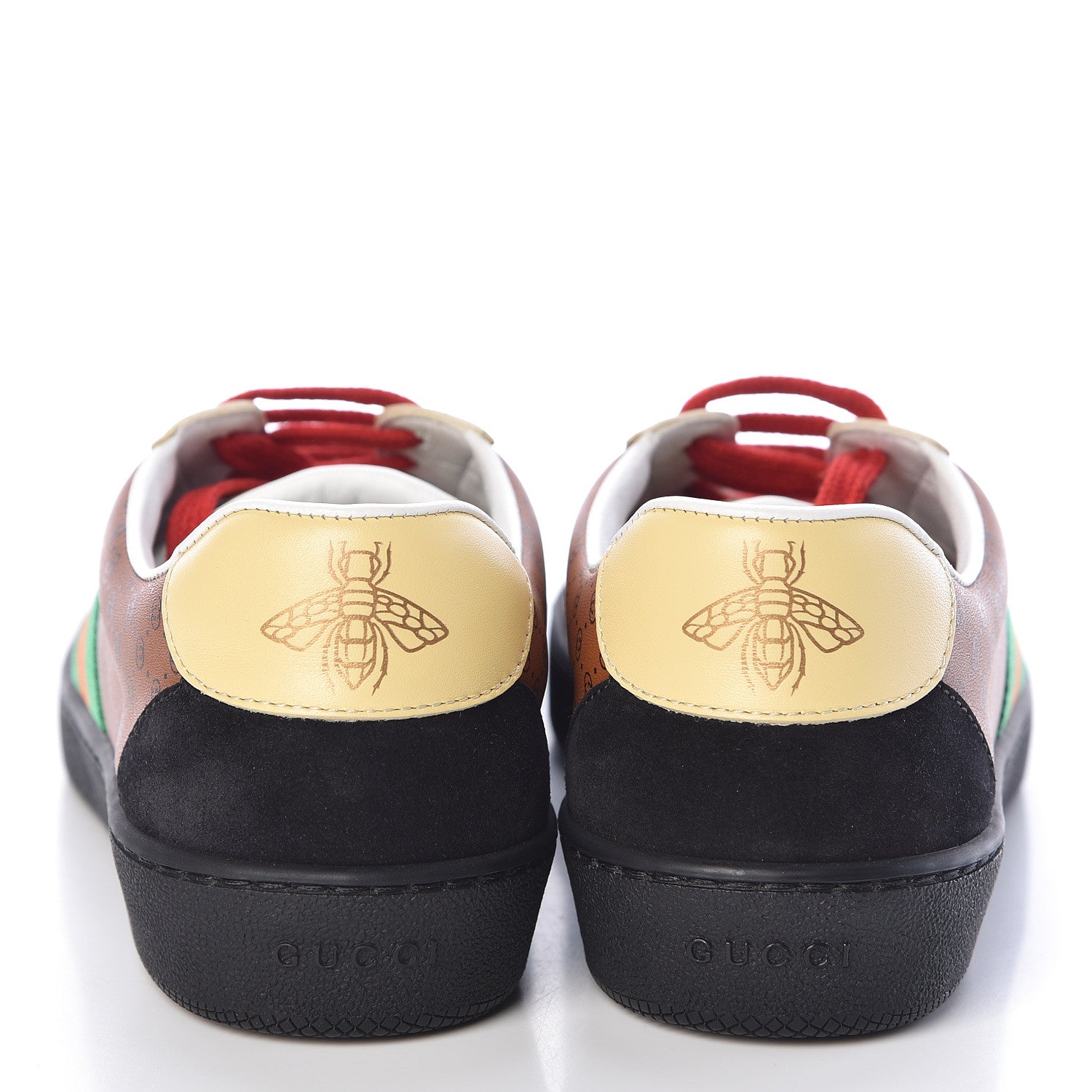 Gucci X DAPPER DAN Calfskin Suede GG Micro Monogram Womens G74 Sneakers 36.5 Black Cuir Burro 5 of 10