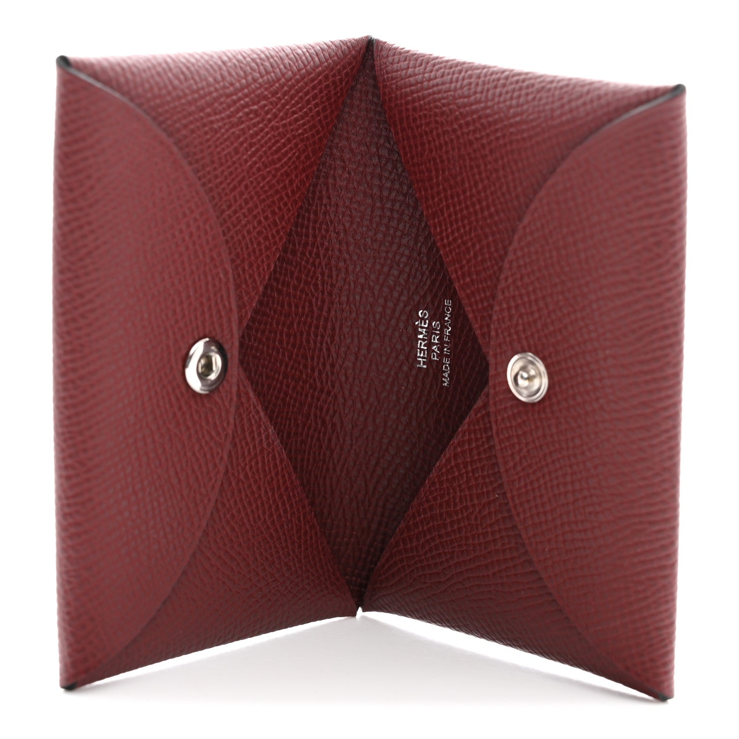 Hermes Epsom Calvi Card Case Rouge H 5 of 9