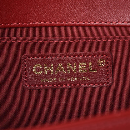 Chanel Lambskin Quilted Medium Boy Flap Red 6 of 8