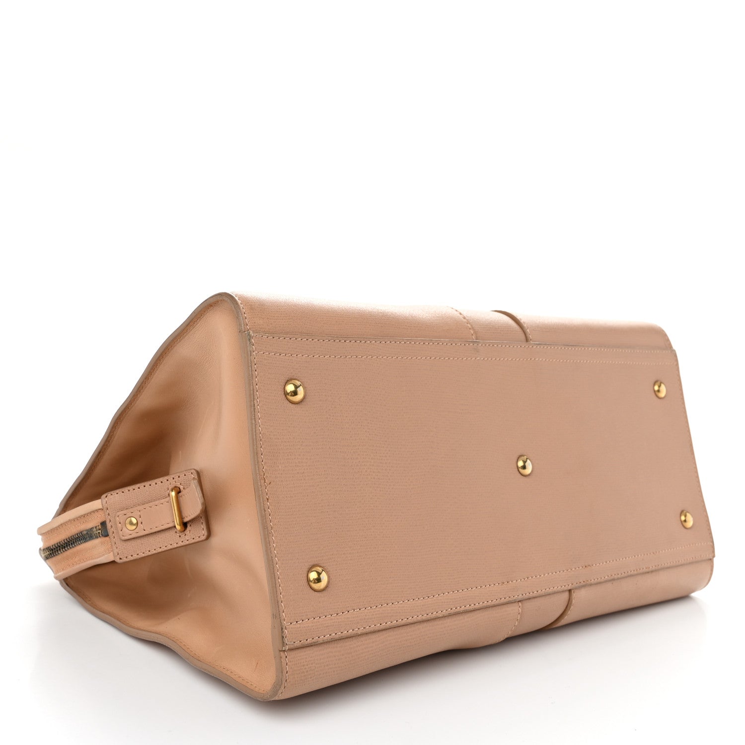 Saint Laurent Textured Calfskin Medium Cabas ChYc Beige 4 of 17