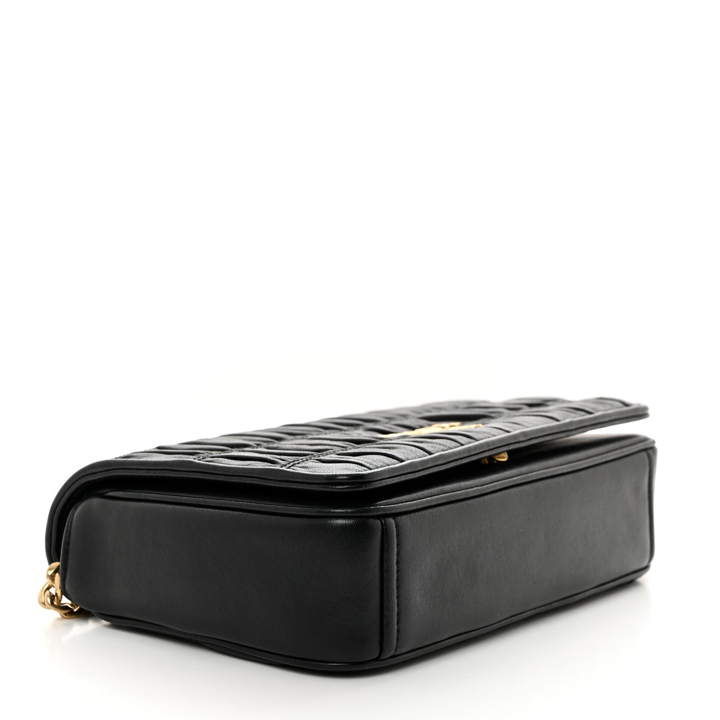 Nappa Gaufre Flap Black