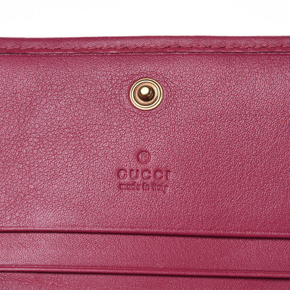 Gucci Velvet Matelasse Pearl Love Embroidered GG Marmont Card Case Wallet Light Raspberry Rose 6 of 7