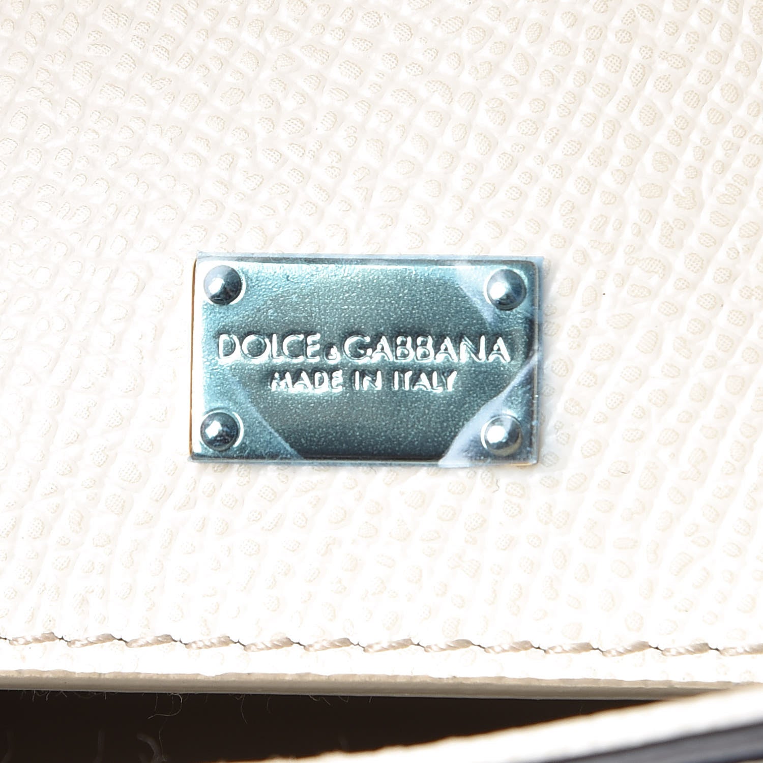 Dolce & Gabbana Dauphine Anchor Medium Miss Sicily Satchel White Blue 8 of 9