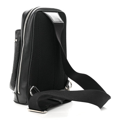 Gucci Guccissima Sling Backpack Black 3 of 12