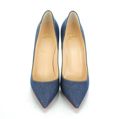 Christian Louboutin Denim Jazz Calf So Kate 120 Pumps 41 Blue White 2 of 7