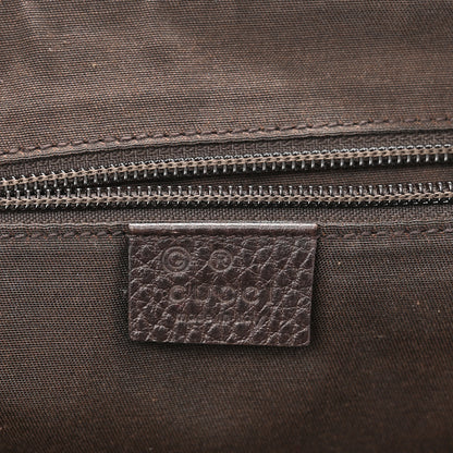 Gucci Crystal Monogram Medium Double Buckle Flap Messenger Beige Dark Brown 6 of 10