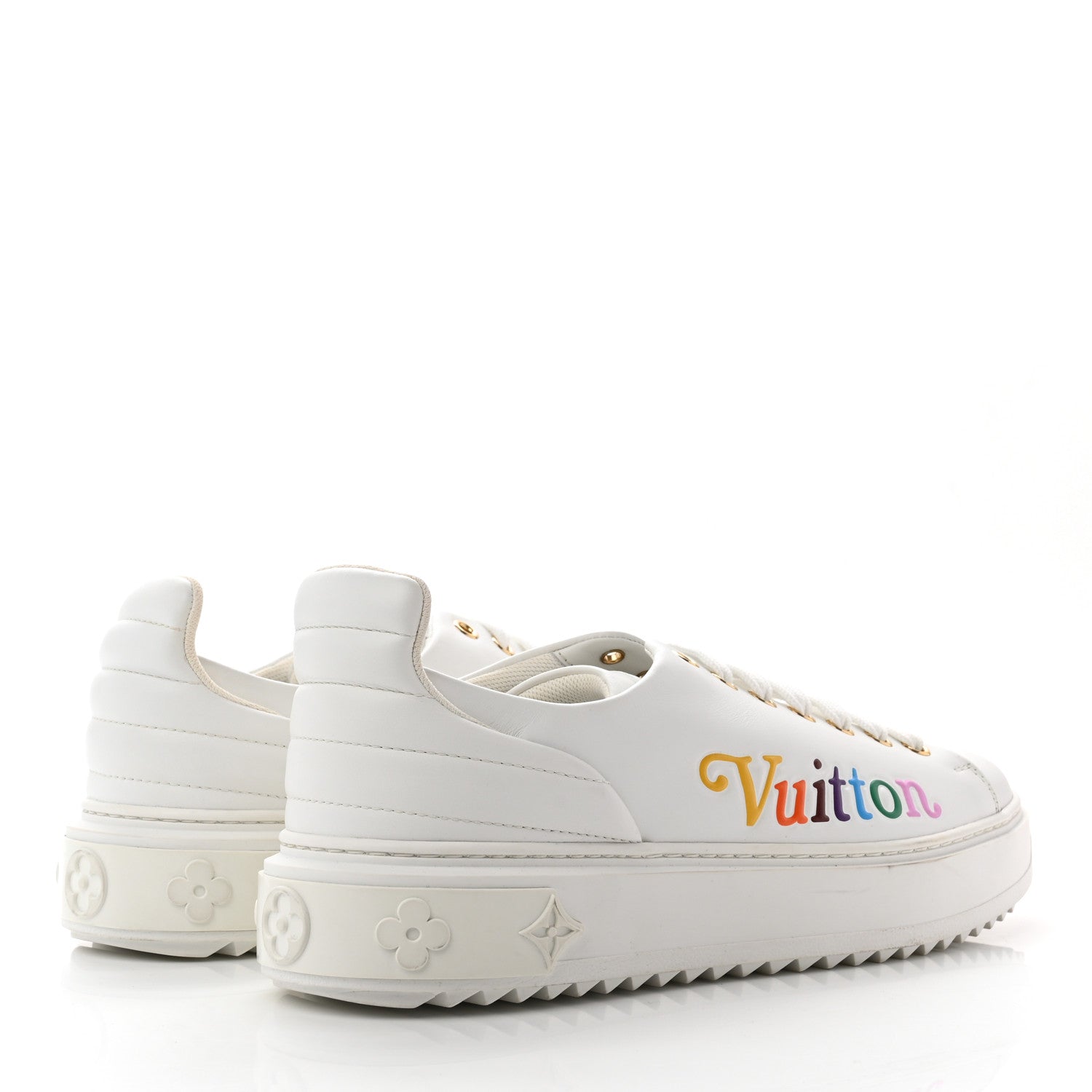 Louis Vuitton Calfskin Time Out New Wave Sneakers 40 White 4 of 11