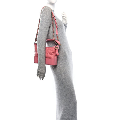 Chanel Aged Calfskin Quilted Medium Gabrielle Logo Hobo Rose 2 of 10