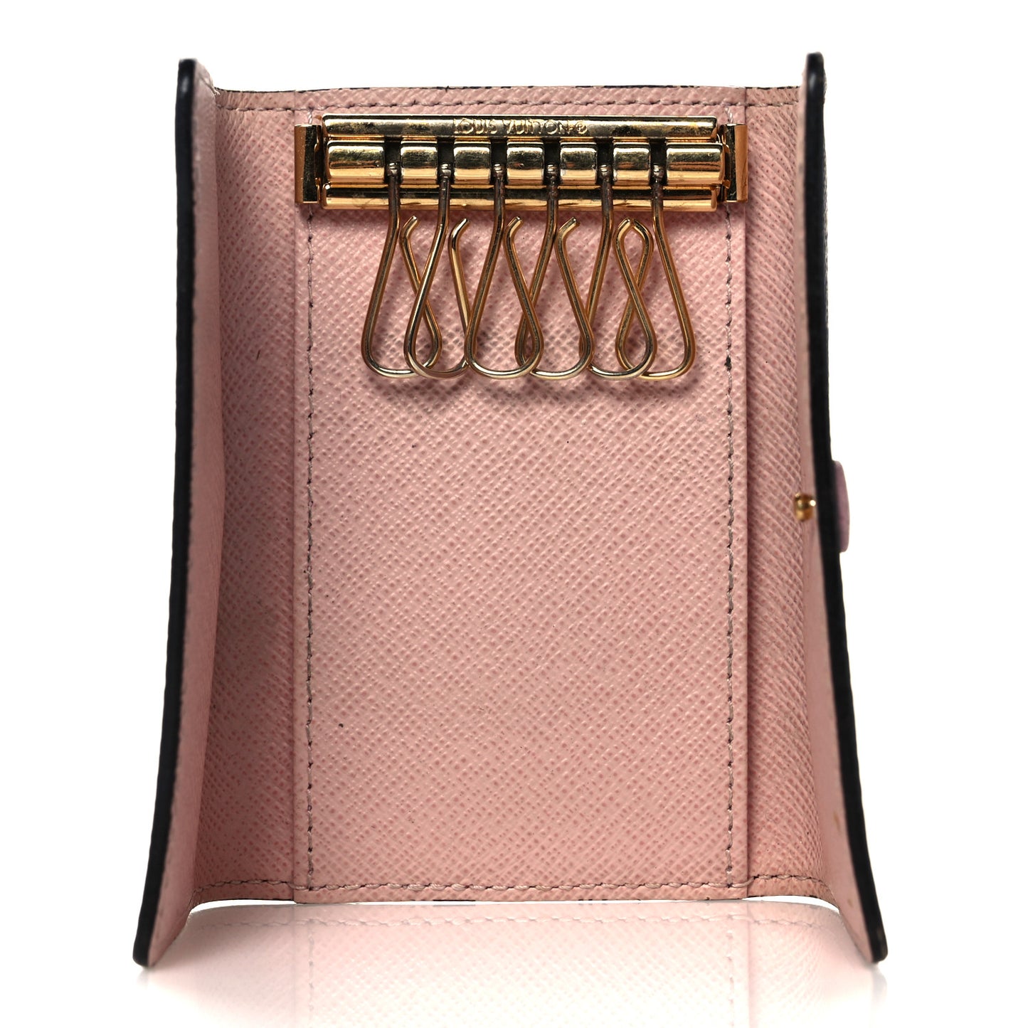 Damier Ebene Multicles 6 Key Holder Rose Ballerine