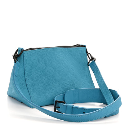 Louis Vuitton Taurillon Monogram Triangle Messenger Turquoise 3 of 12