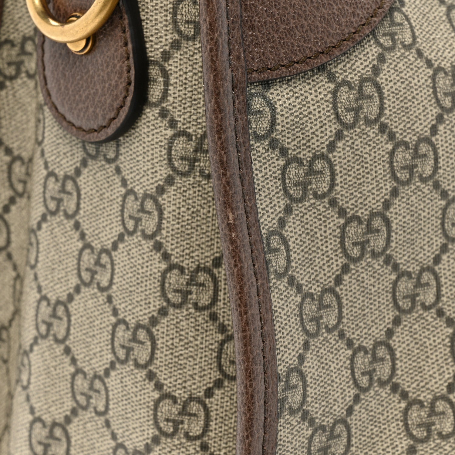 Gucci Soft GG Supreme Monogram Web Neo Vintage Duffle Bag Beige New Acero Crop 16 of 16