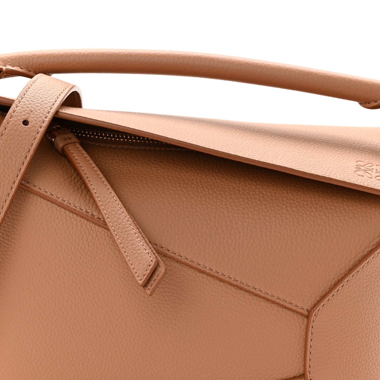 Loewe Grained Calfskin Small Puzzle Edge Bag Toffee 7 of 9