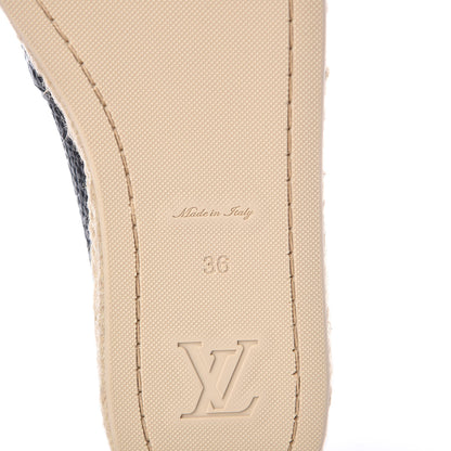 Louis Vuitton Calfskin Tropical Bloom Espadrille Flats 36 Black 6 of 9