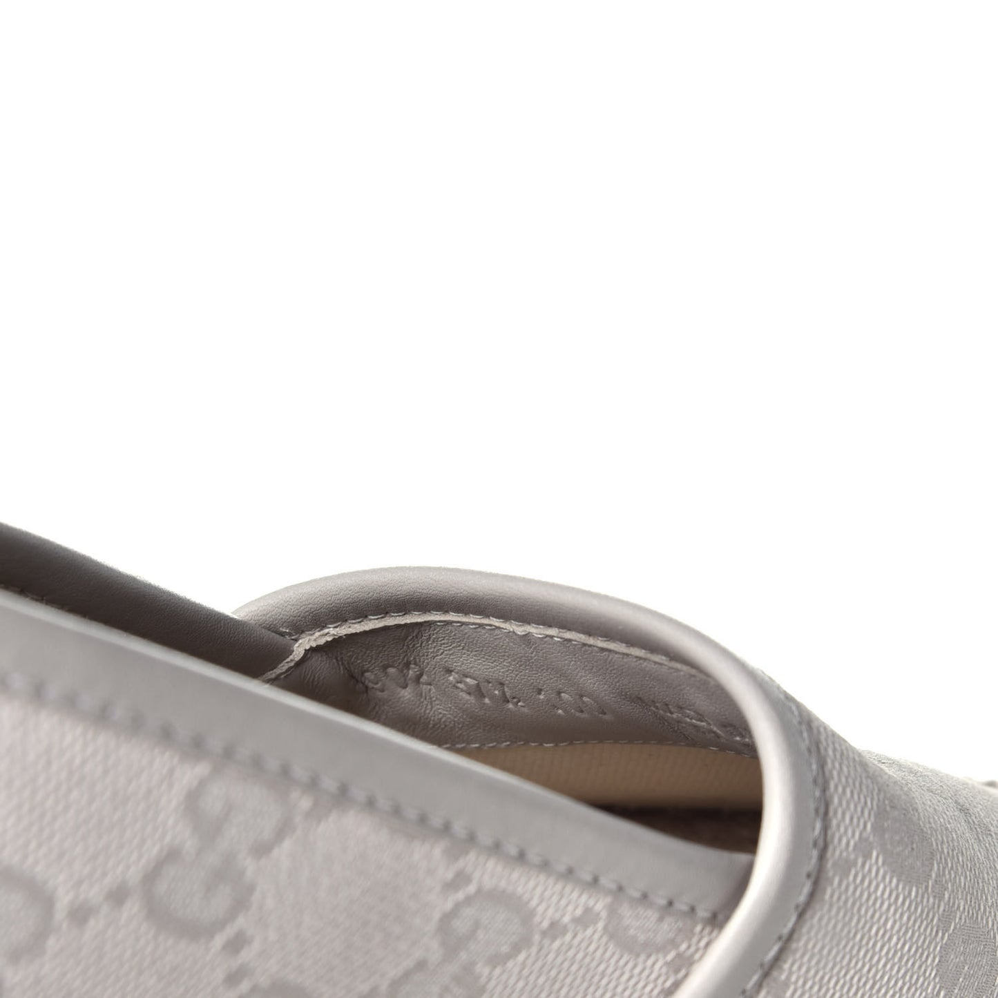 Washed Cotton Miro Soft Calfskin GG Monogram Espadrilles 37.5 White Mystic White