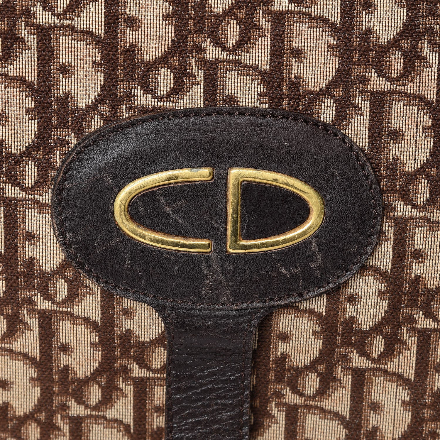 Christian Dior Monogram Fold Over Clutch Brown 8 of 12