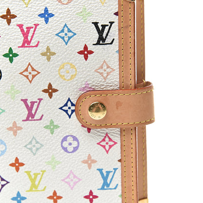 Louis Vuitton Monogram Multicolor Small Ring Agenda Cover White 7 of 10