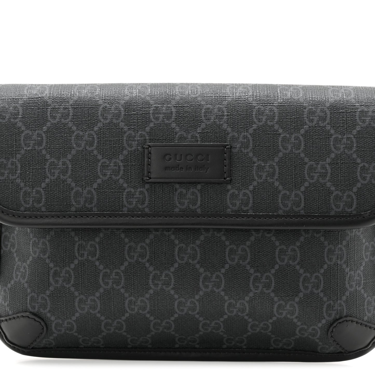GG Supreme Monogram Web Slim Belt Bag Black Grey