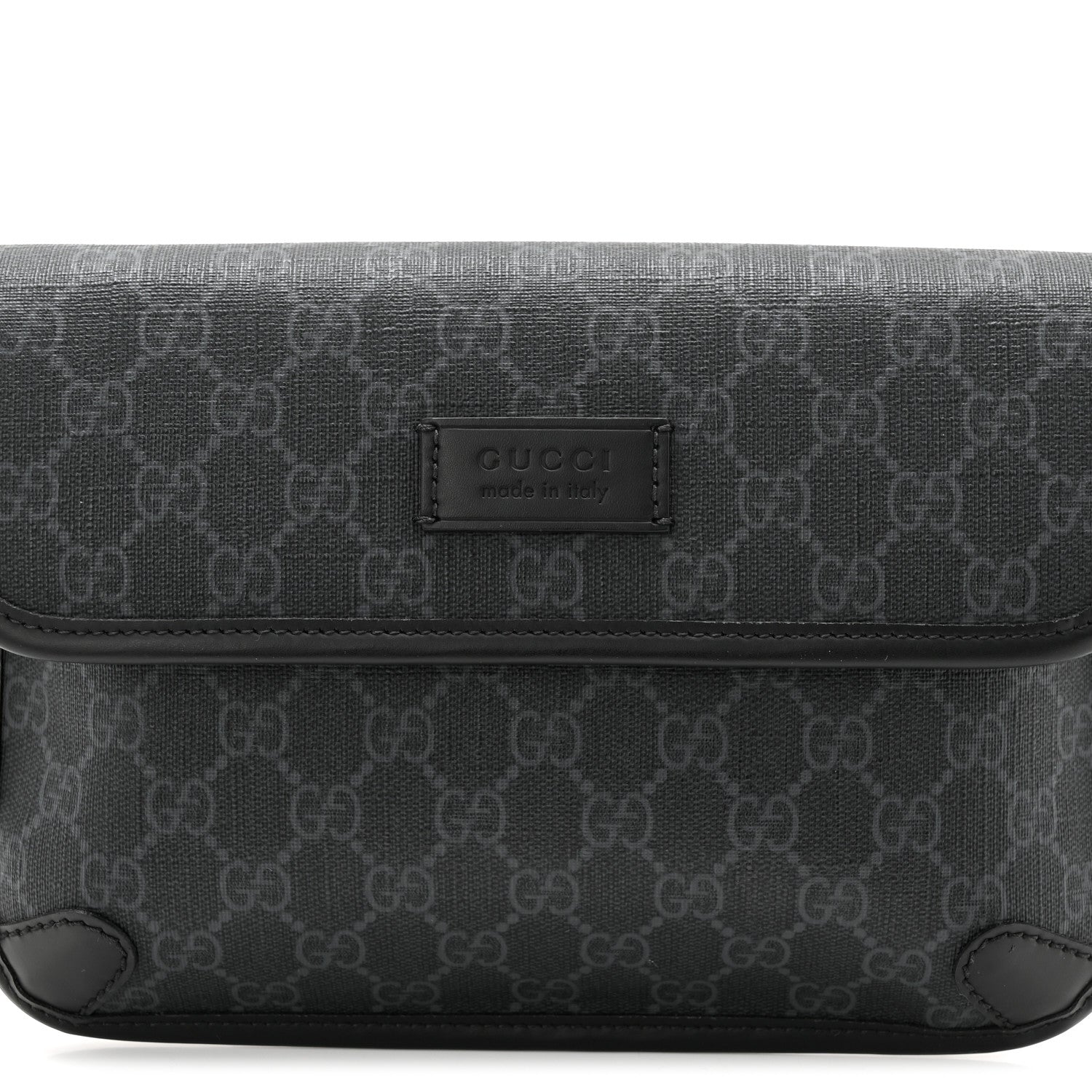 Gucci GG Supreme Monogram Web Slim Belt Bag Black Grey 8 of 10