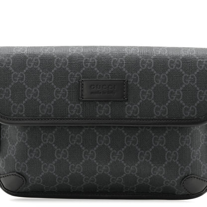 Gucci GG Supreme Monogram Web Slim Belt Bag Black Grey 8 of 10