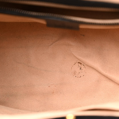 Gucci Grained Calfskin Web Crystal Butterfly Stripe Medium Totem Top Handle Bag Black 5 of 14