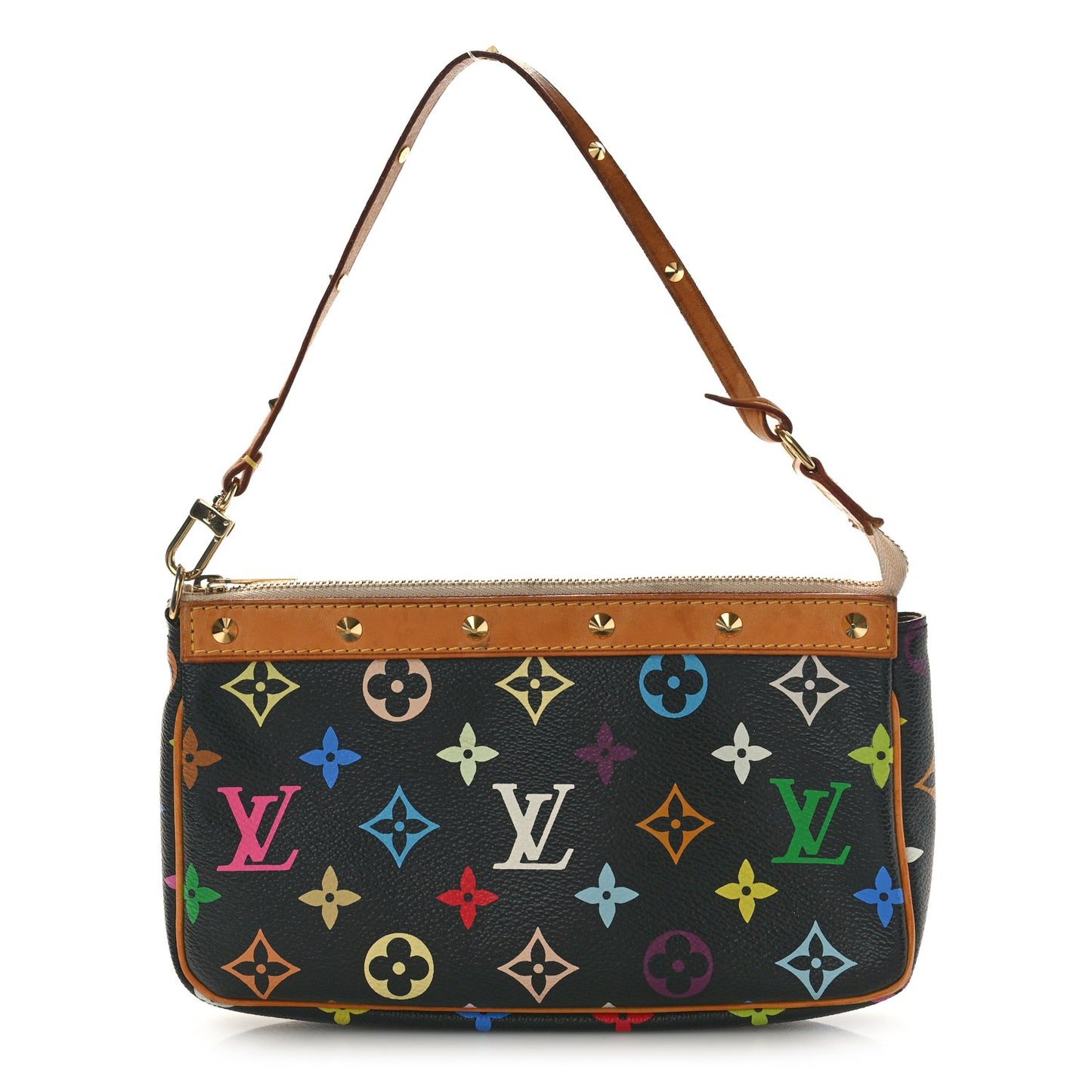 Monogram Multicolor Pochette Accessories Black