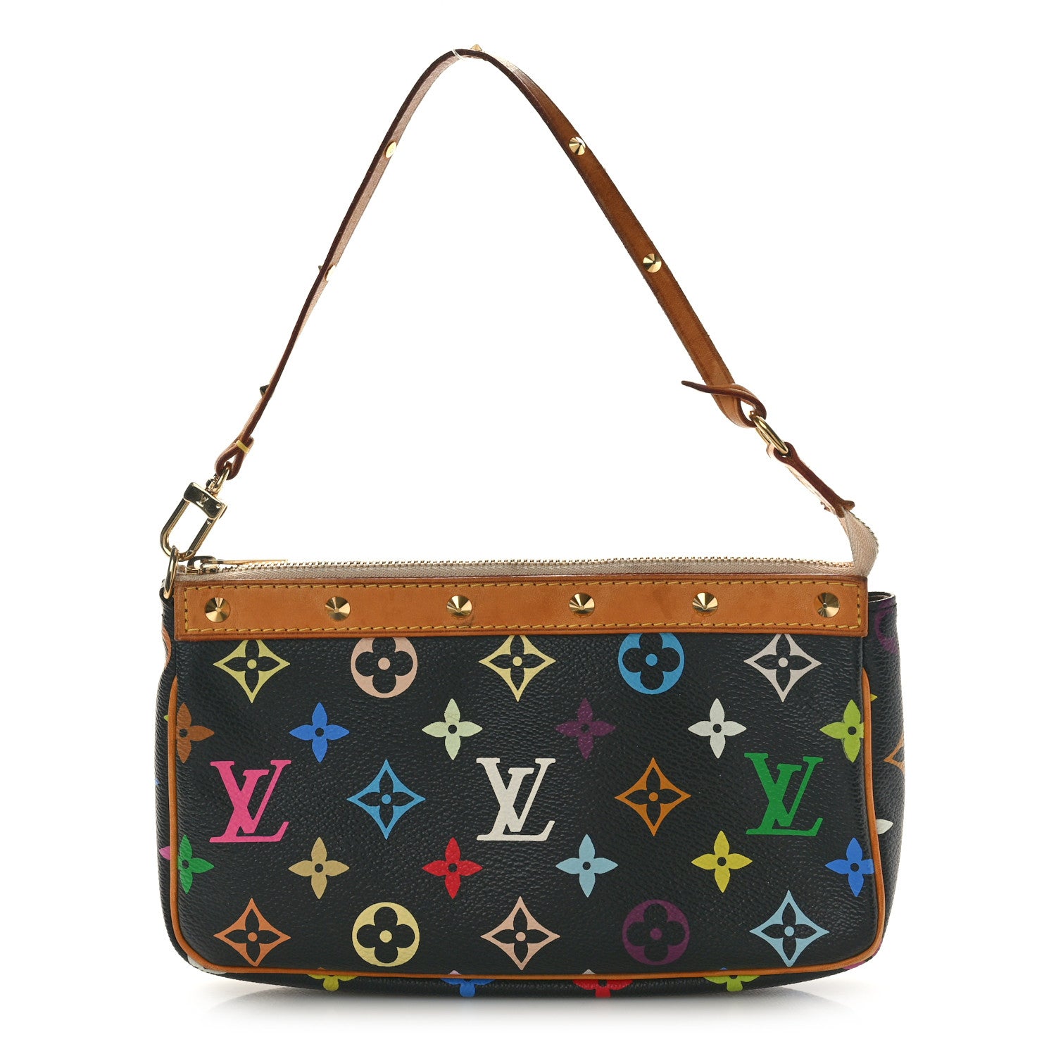 Louis Vuitton Monogram Multicolor Pochette Accessories Black 1 of 9