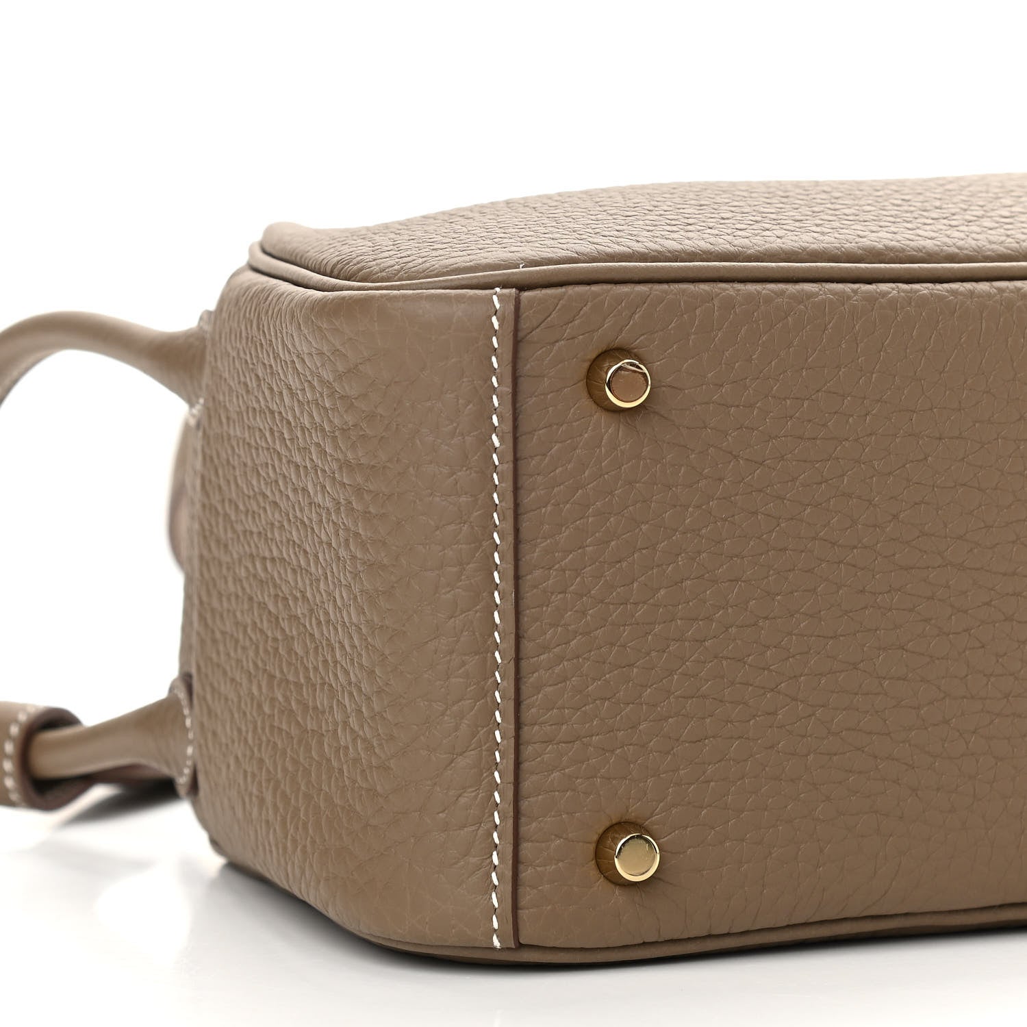 Hermes Taurillon Clemence Mini Lindy 20 Etoupe 9 of 10