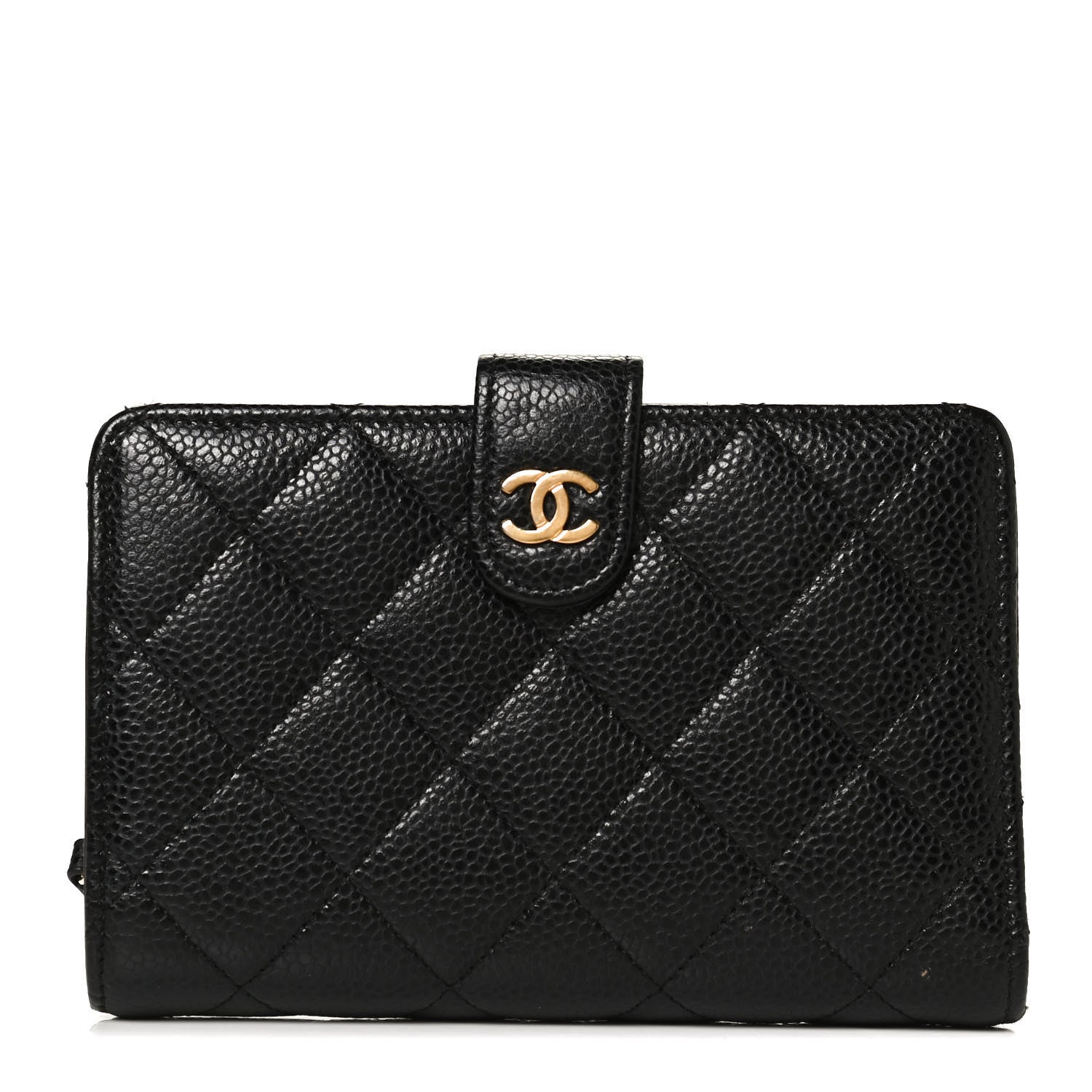 Chanel Caviar Quilted Zipped Pocket Wallet Black 1 of 12