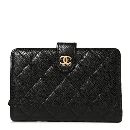 Chanel Caviar Quilted Zipped Pocket Wallet Black 1 of 12