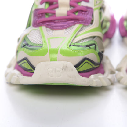 Balenciaga Rubber Mesh Bi-Color Mens Track.2 Open Sneakers 41 White Green Pink 9 of 10