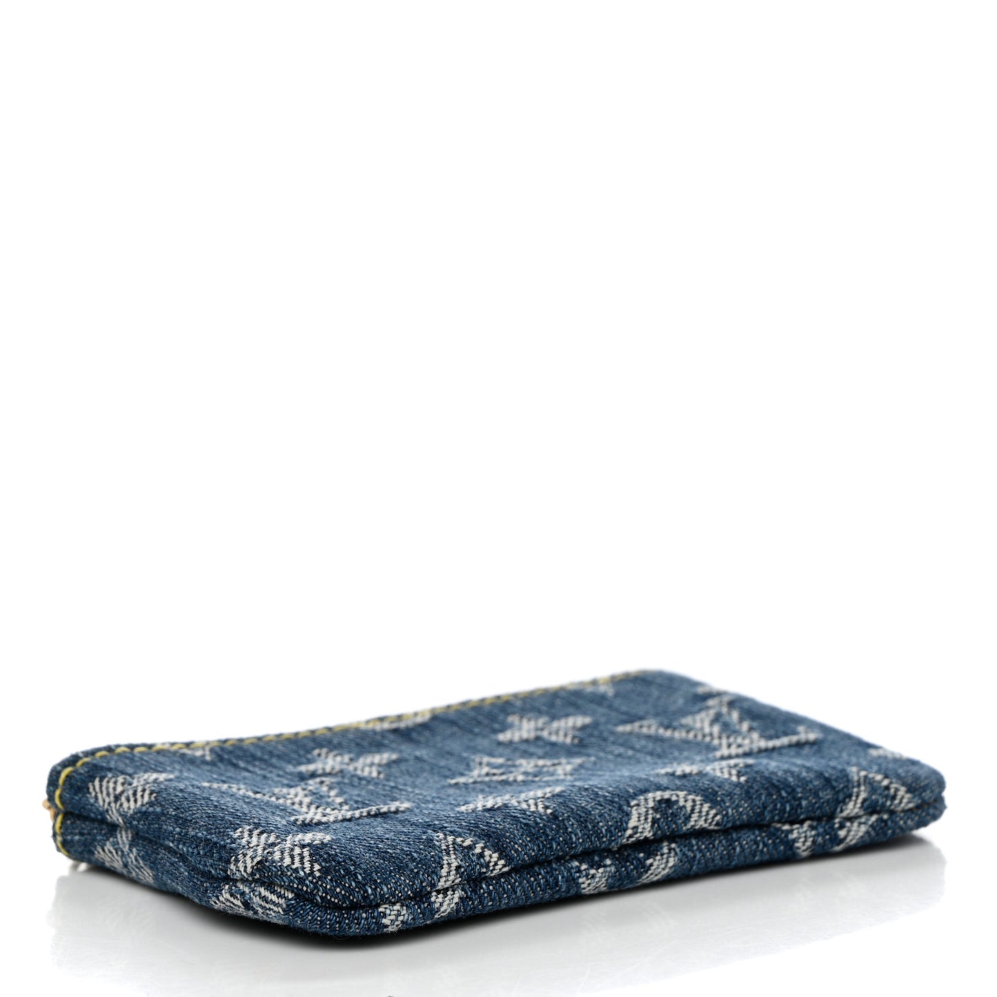 Monogram Denim Key Pouch Blue
