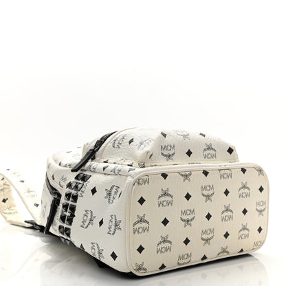 MCM Visetos Small Side Stud Stark Backpack White 4 of 14