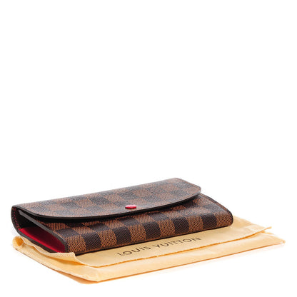 Louis Vuitton Damier Ebene Emilie Wallet Red 4 of 8