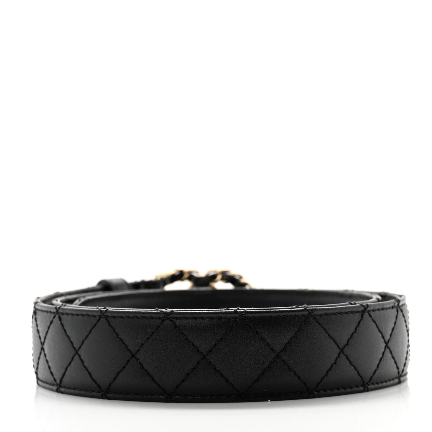 Chanel Calfskin Quilted CC Chain Belt 85 34 Black 2 of 10