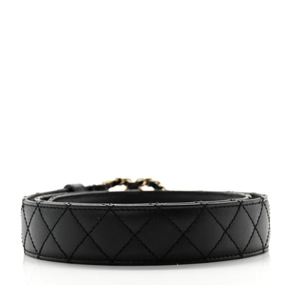 Chanel Calfskin Quilted CC Chain Belt 85 34 Black 2 of 10