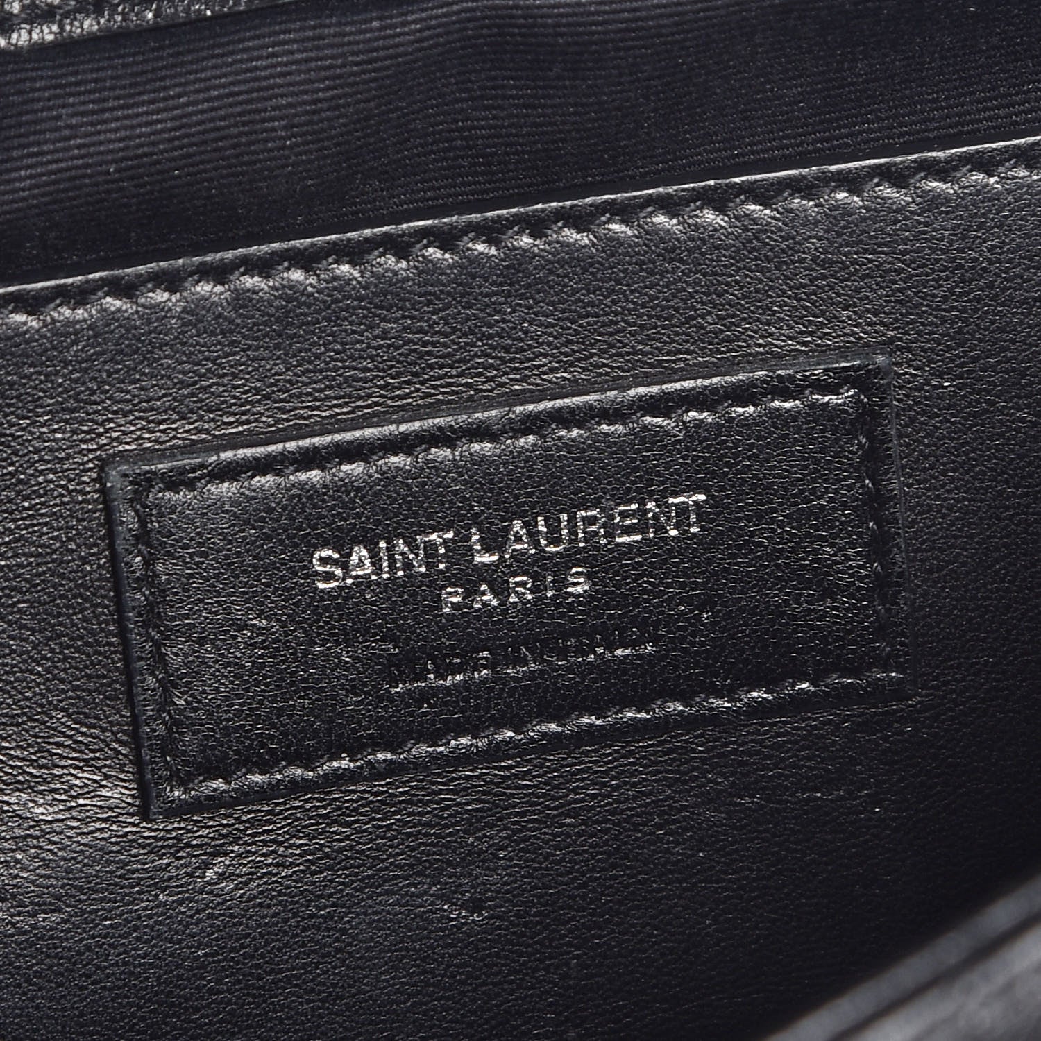 Saint Laurent Sheepskin Tri-Quilt Monogram Medium College Bag Black 7 of 9