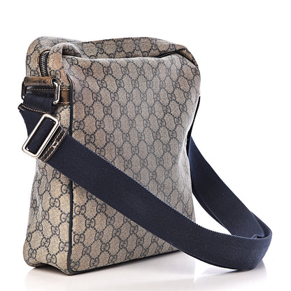 Gucci GG Plus Monogram Selleria Calfskin Medium Messenger Bag Beige Blue 3 of 15