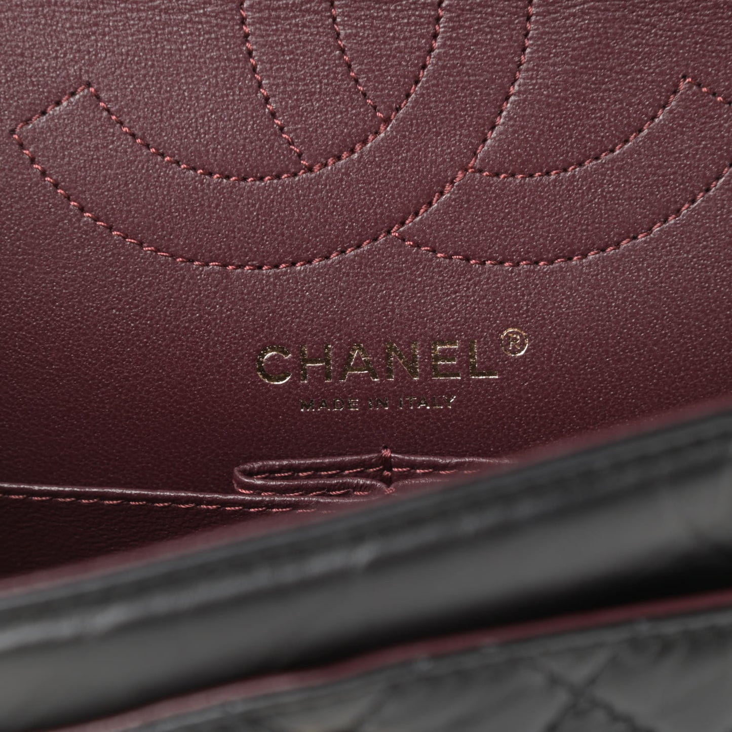 Aged Calfskin Quilted 2.55 Reissue 225 Flap Black