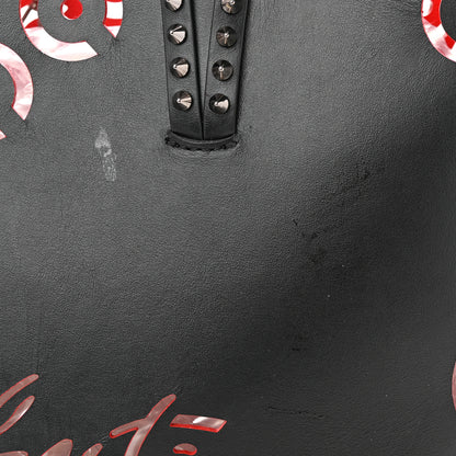 Christian Louboutin Calfskin Loubinthesky Perforated Cabarock Spikes Tote Black 11 of 11