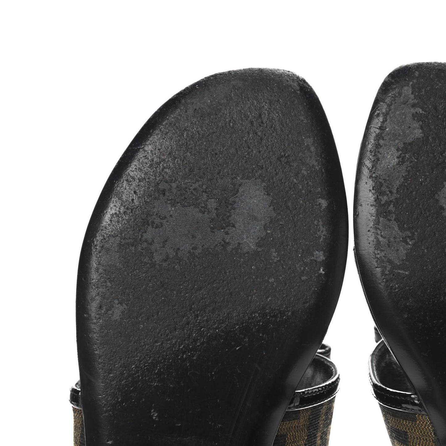 Patent Zucca Thong Sandals 36.5 Black