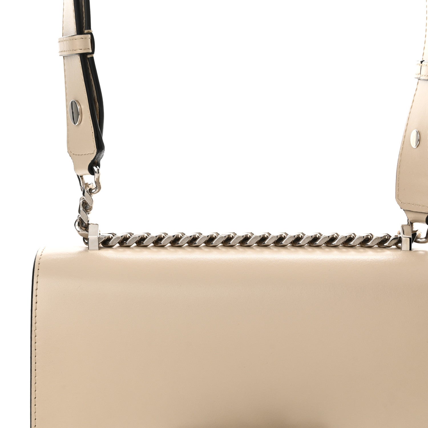 Alexander McQueen Calfskin Knuckle Shoulder Bag Beige 7 of 9