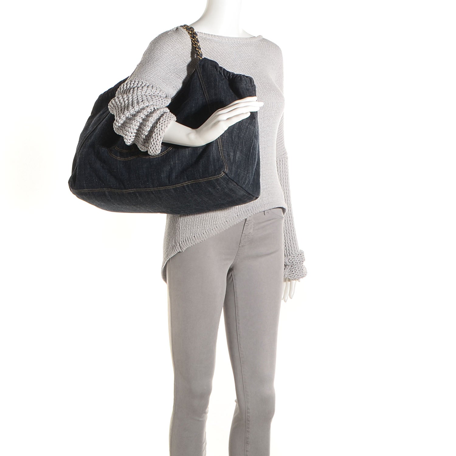 Chanel Denim XL Coco Cabas Tote Blue 2 of 10