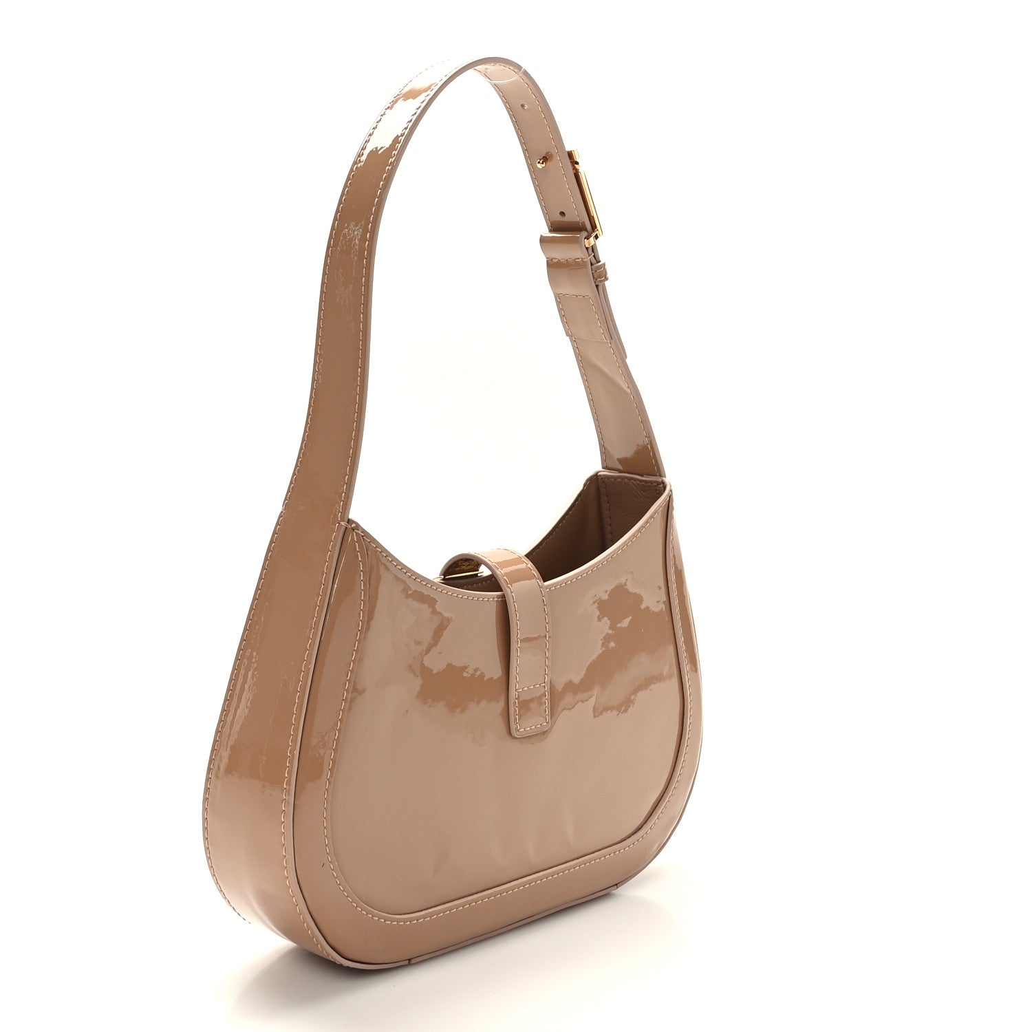 Versace Patent Small Greca Goddess Hobo Blush 3 of 9