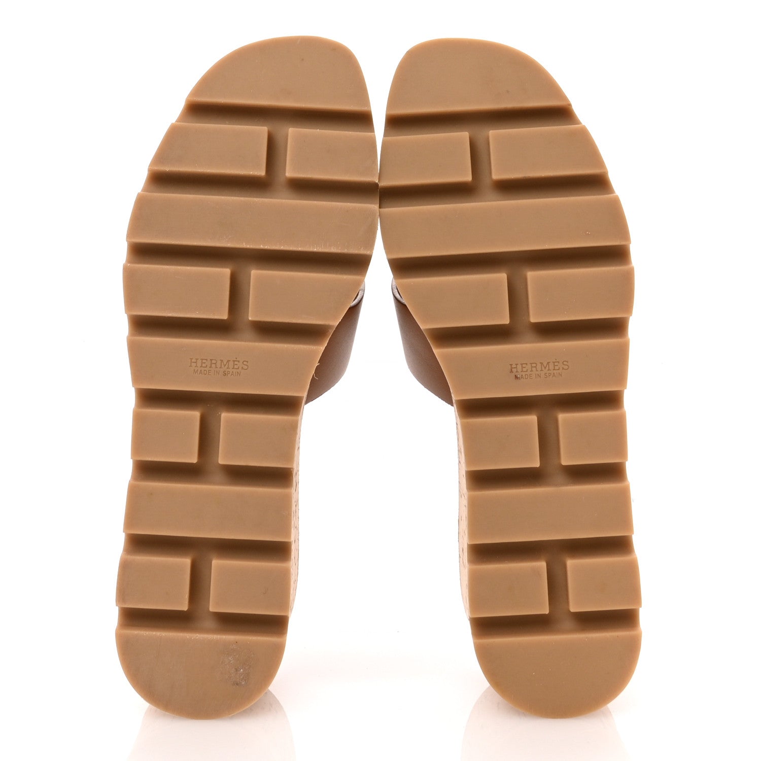 Hermes Calfskin Cork Eze 30 Sandals 38 Gold 6 of 9