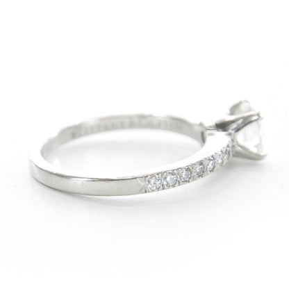 Tiffany Platinum .70 Carat Diamond Engagement Ring 5.5 7 of 9